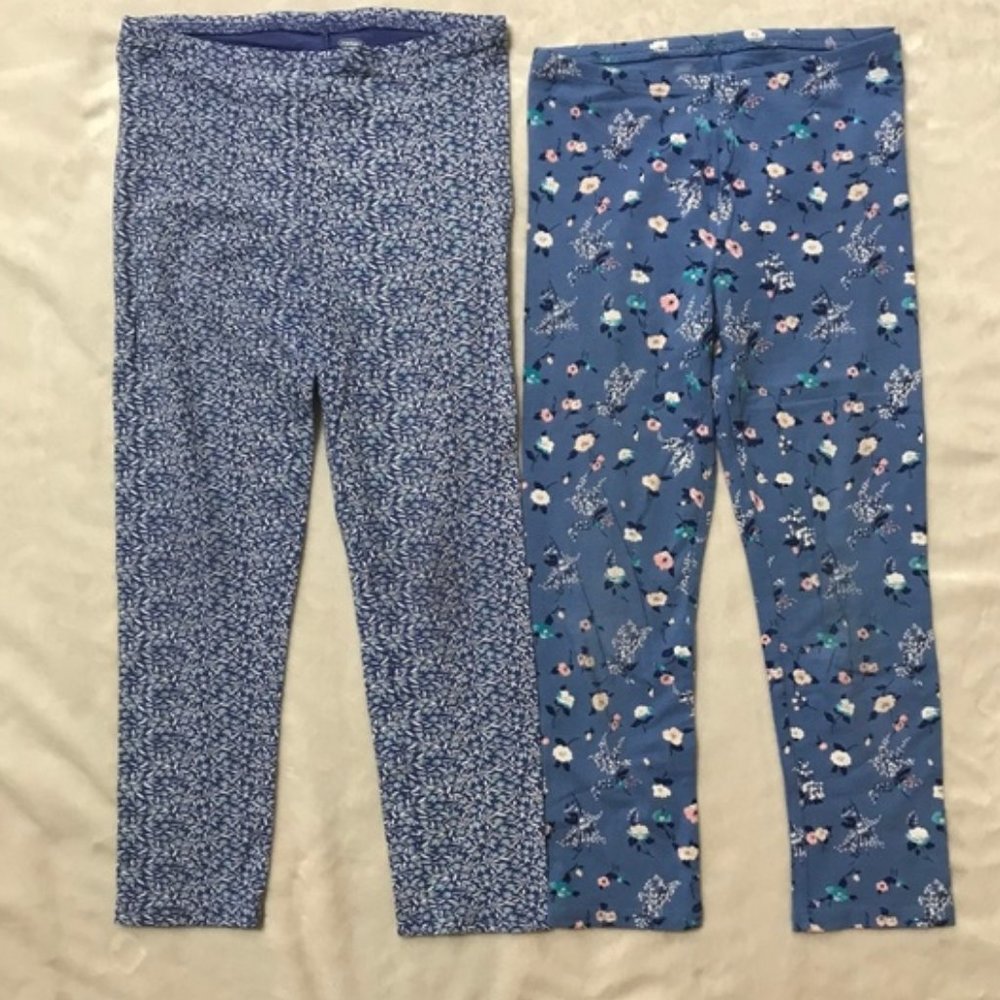 2 Old Navy Girls Blue Leggings-size L & XL